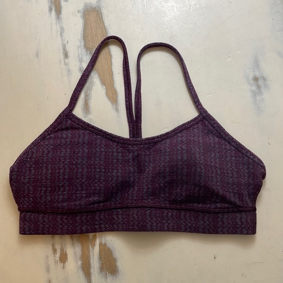 Purple Lululemon Flow Y Sports Bra, Sz 6 - Picture 1 of 2